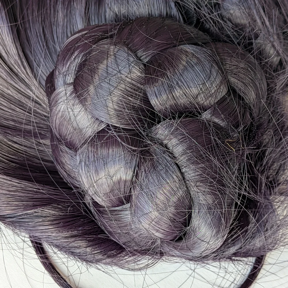 Anime Purple Braided Women's Wig Cosplay Demon Hunters Inspired